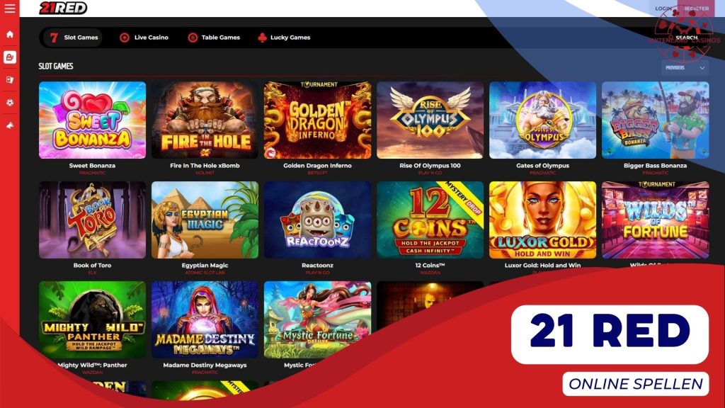 Online spellen 21red casino