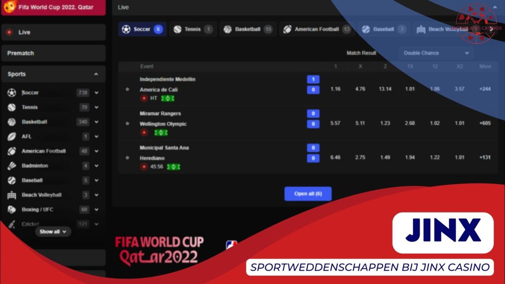 Sportweddenschappen bij Jinx Casino