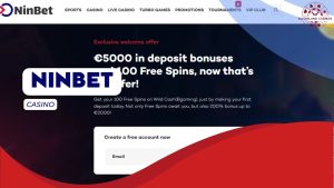 NinBet Casino: Grote startbonus, toernooien en VIP Club